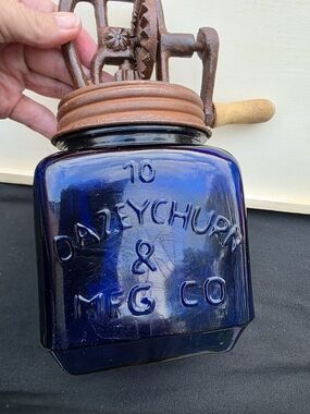 Dazey Churn & Mfg Co Cobalt Blue Butter Churn Jar